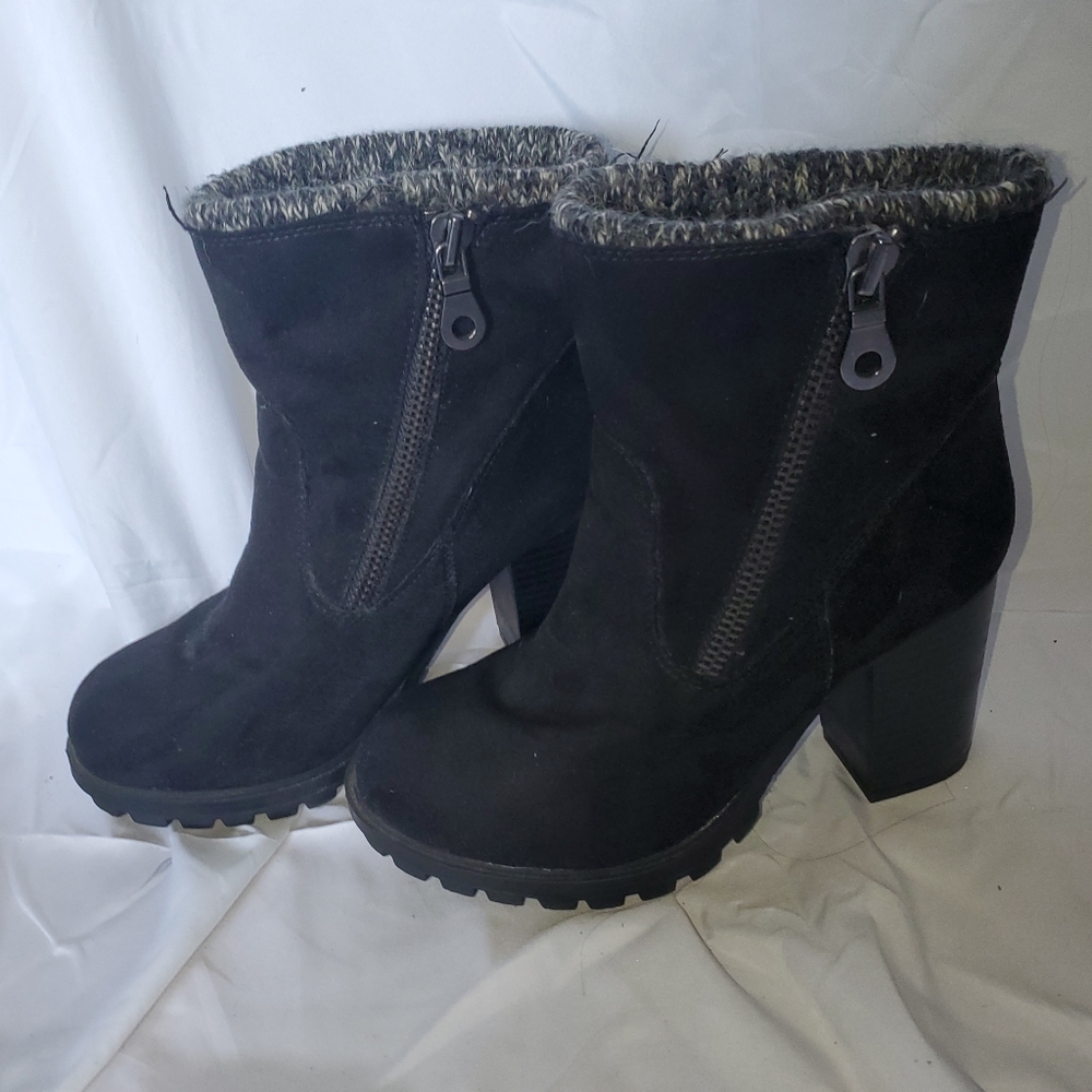 Mossimo- Booties, Black with knit Top